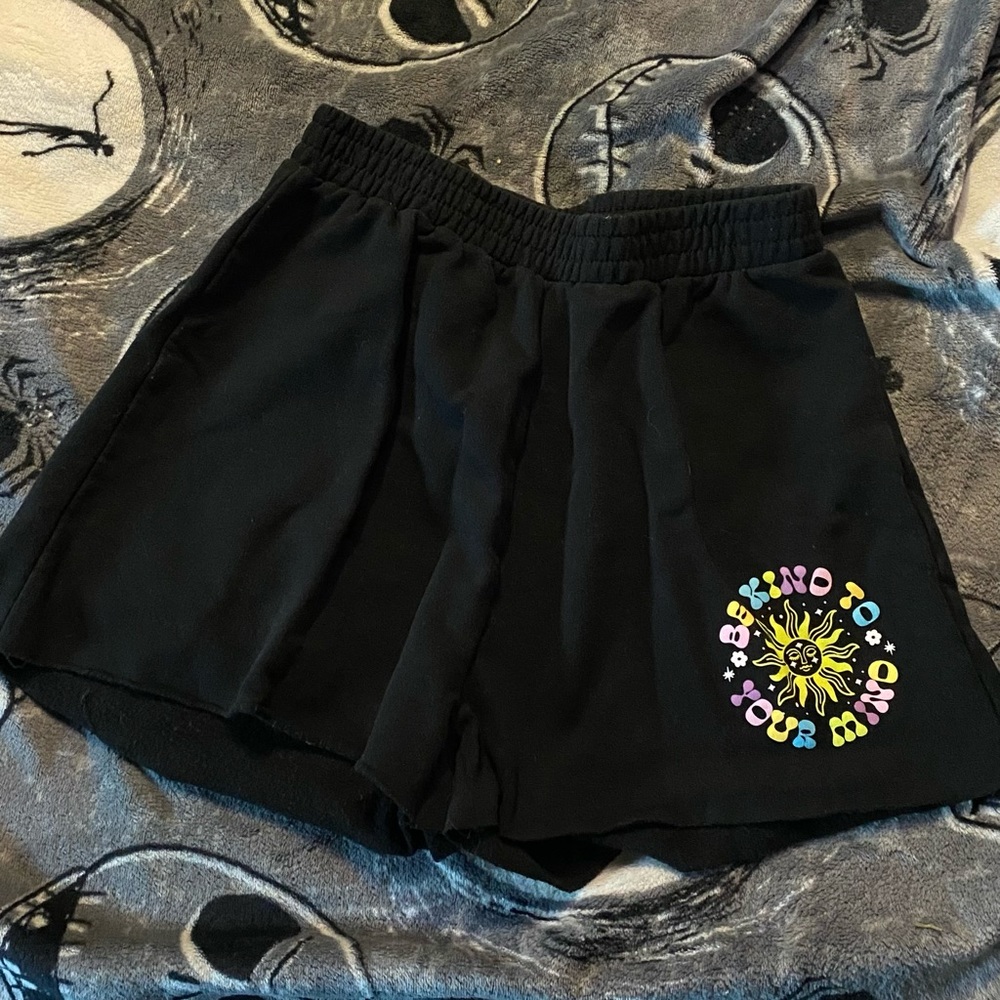 Women’s Black Cotton Shorts